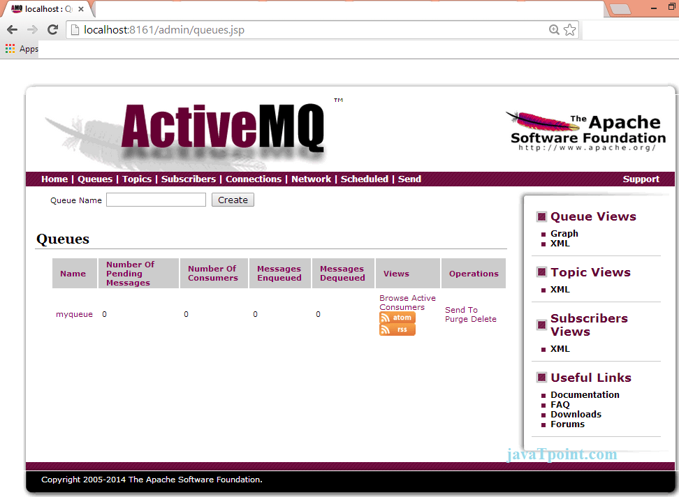 在activemq服务器中创建队列