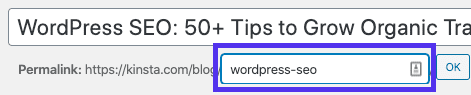 WordPress SEO：在经典编辑器中访问永久链接设置