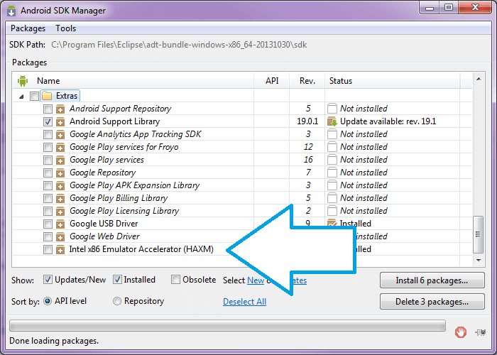 Android AVD Manager Haxm英特尔