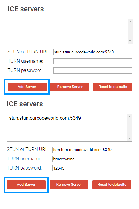 Stun / Turn服务器测试Trickle ICE WebRTC