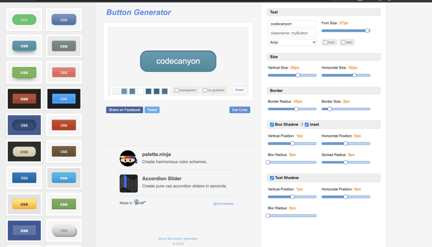 CSS工具：Best CSS Button Generator 