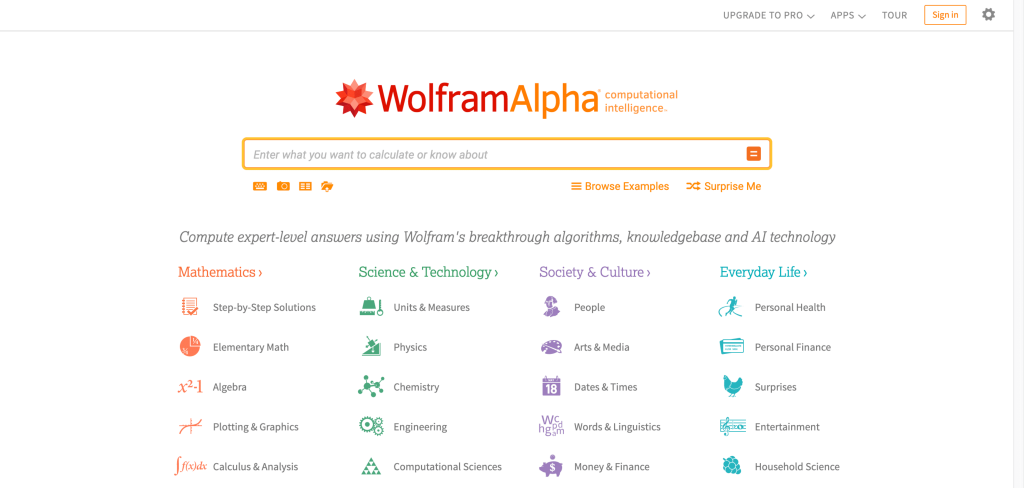 WolframAlpha搜索引擎